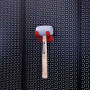 OmniWall Red Universal Tool Cradle on Black Pegboard