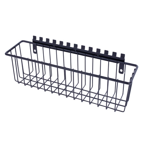 OmniWall Small Wire Basket 16" X 4" X 4" | CGS-003-25-01-BLK | Pegboard Basket
