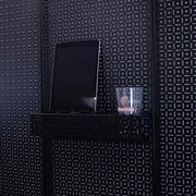 OmniWall Black Tablet & Phone Holder on Black Pegboard