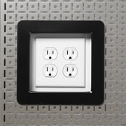 OmniWall Double Outlet Bezel | 2-Gang Pegboard Trim