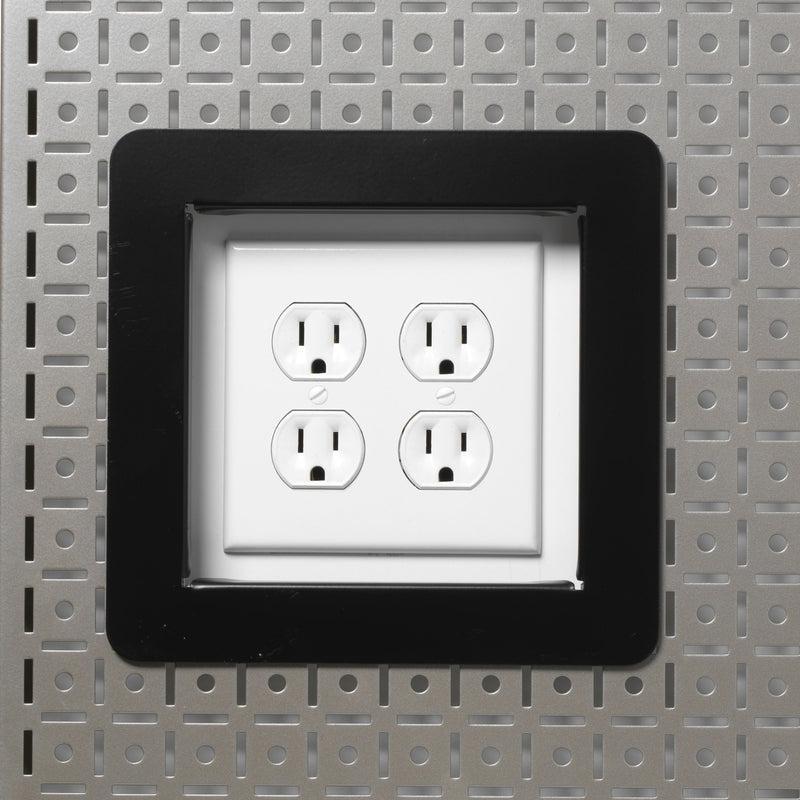OmniWall Double Outlet Bezel | 2-Gang Pegboard Trim