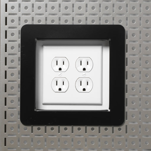 OmniWall Double Outlet Bezel | 2-Gang Pegboard Trim