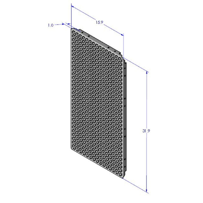 Dimensions for 16" x 32" OmniPanel (Includes Cleats)