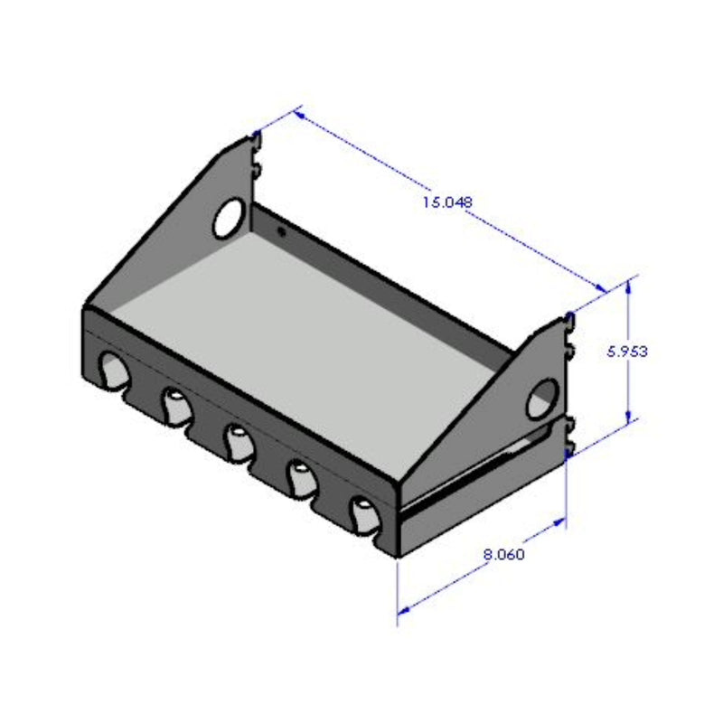 Dimensions for OmniWall Air Tool/Impact Shelf | CGS-KIT-ATS