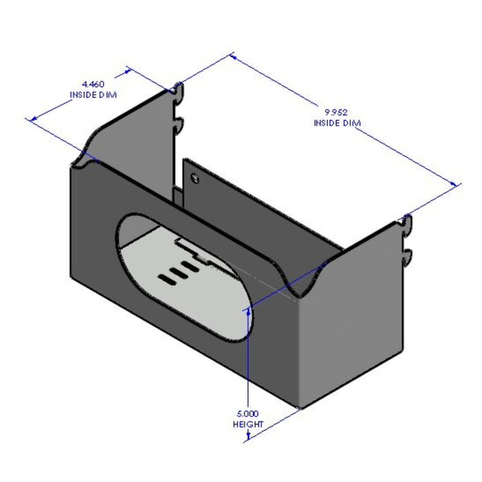 Dimensions of OmniWall Black Work Glove Dispenser