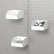 3-Pack Metal Hardware Storage Bins | CGS-KIT-MET-BIN-3PK | White