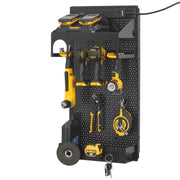 OmniWall Power Tool Kit, Black Accessories on Black Pegboard | CGS-KIT-PWR-BLK-BLK