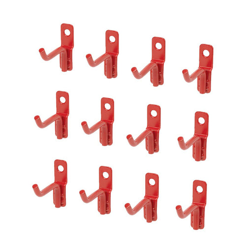 OmniWall Short Red Wire Hook 12-Pack | CGS-KIT-SWH-12PK | Red Pegboard Hooks