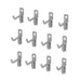 OmniWall Short Silver Wire Hook 12-Pack | CGS-KIT-SWH-12PK | Silver Pegboard Hooks