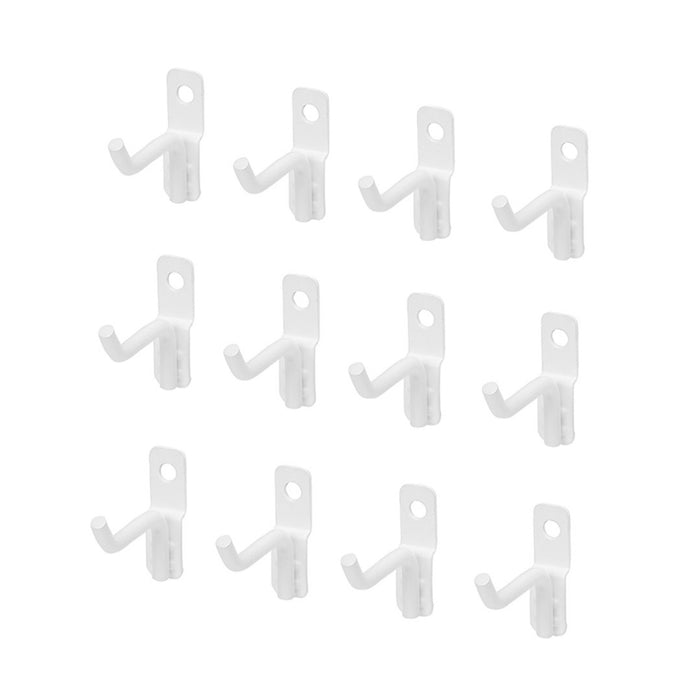 OmniWall Short White Wire Hook 12-Pack | CGS-KIT-SWH-12PK | White Pegboard Hooks