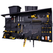 OmniWall Weekend Warrior XL Black on Black Configuration | CGS-KIT-WWXL-BLK-BLK | Pegboard Kits