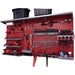OmniWall Weekend Warrior XL Silver Accessories on Red Pegboard Configuration