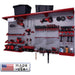 OmniWall Weekend Warrior XL Red Accessories on Silver Pegboard Configuration