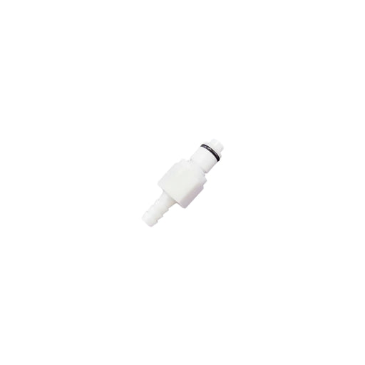 Pro Spot 1/4" Acetal Barb Straight Male Fitting, Valved | F-251