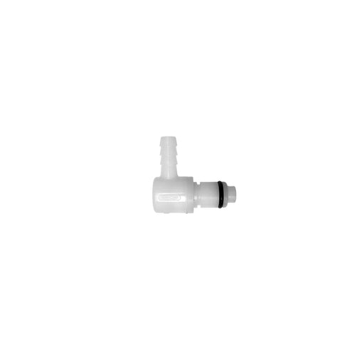 1/4" 90 Degree Elbow Male Fitting, Valved, Acetal | F-252