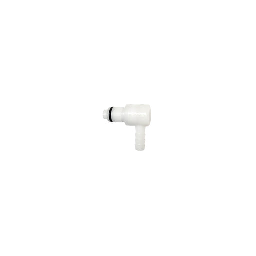 1/4" 90 Degree Elbow Male Fitting, Valved, Acetal | F-252
