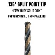 25-Piece Metric HSS Black & Gold Drill Bit Set (1-13mm)