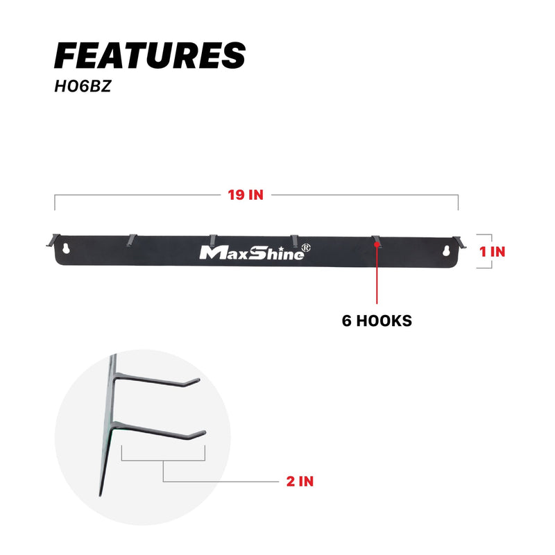 MaxShine Canada Wall Brush Holder Features