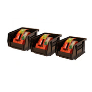 3-Pack Black Plastic Hanging Organizer Bins | MEQUS210BR-BLK