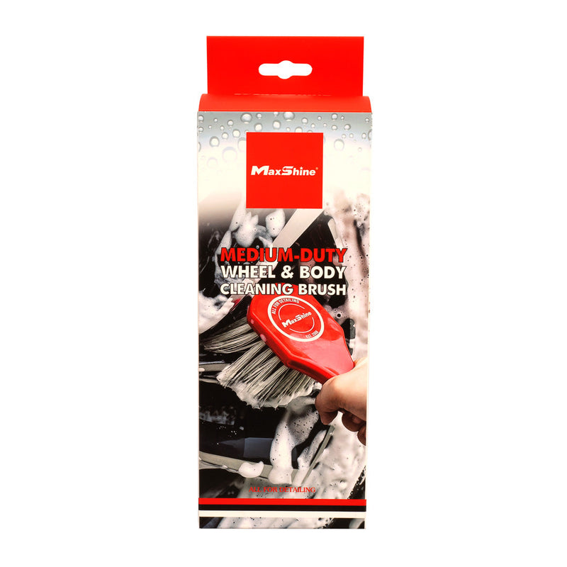 Maxshine Medium-Duty Wheel & Body Brush | 8-Inch Handle