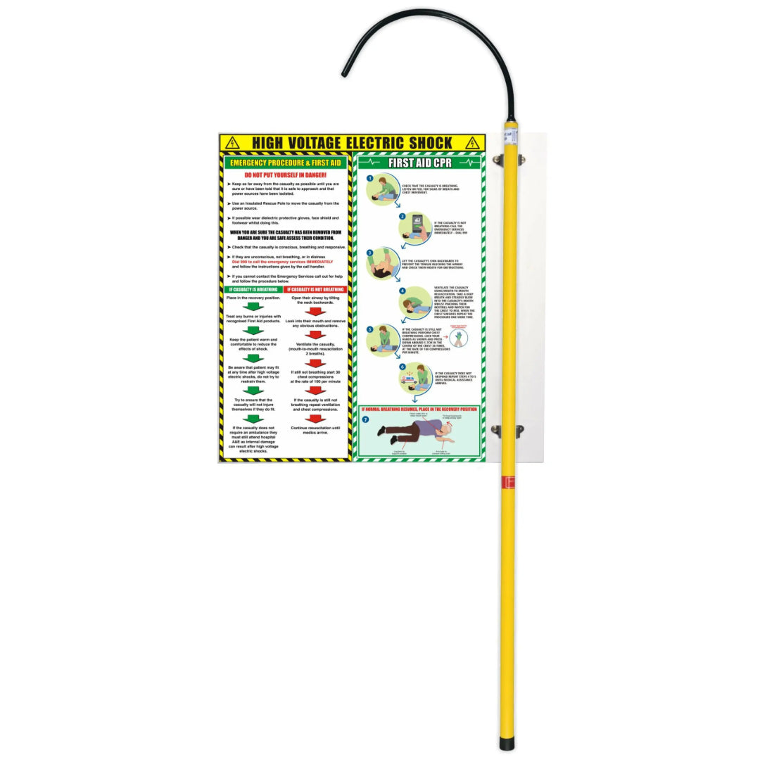 Insulated Rescue Hook & Pole with Safety Advice Board | PAB1722 ...