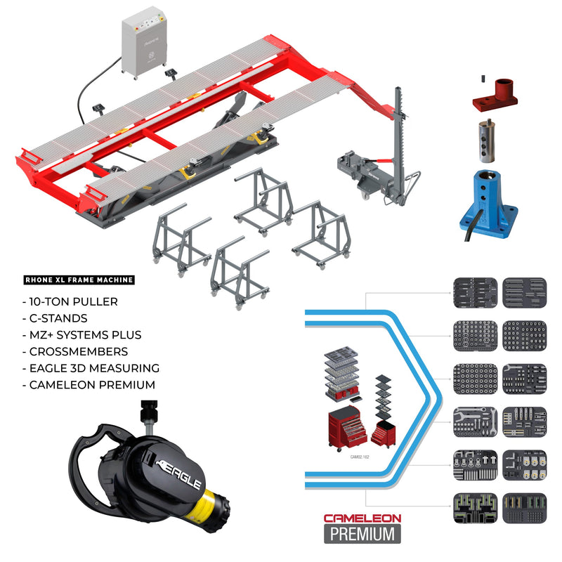 RHONE XL Frame Machine Fully Loaded Combo with Eagle 3D Measuring and Cameleon Premium