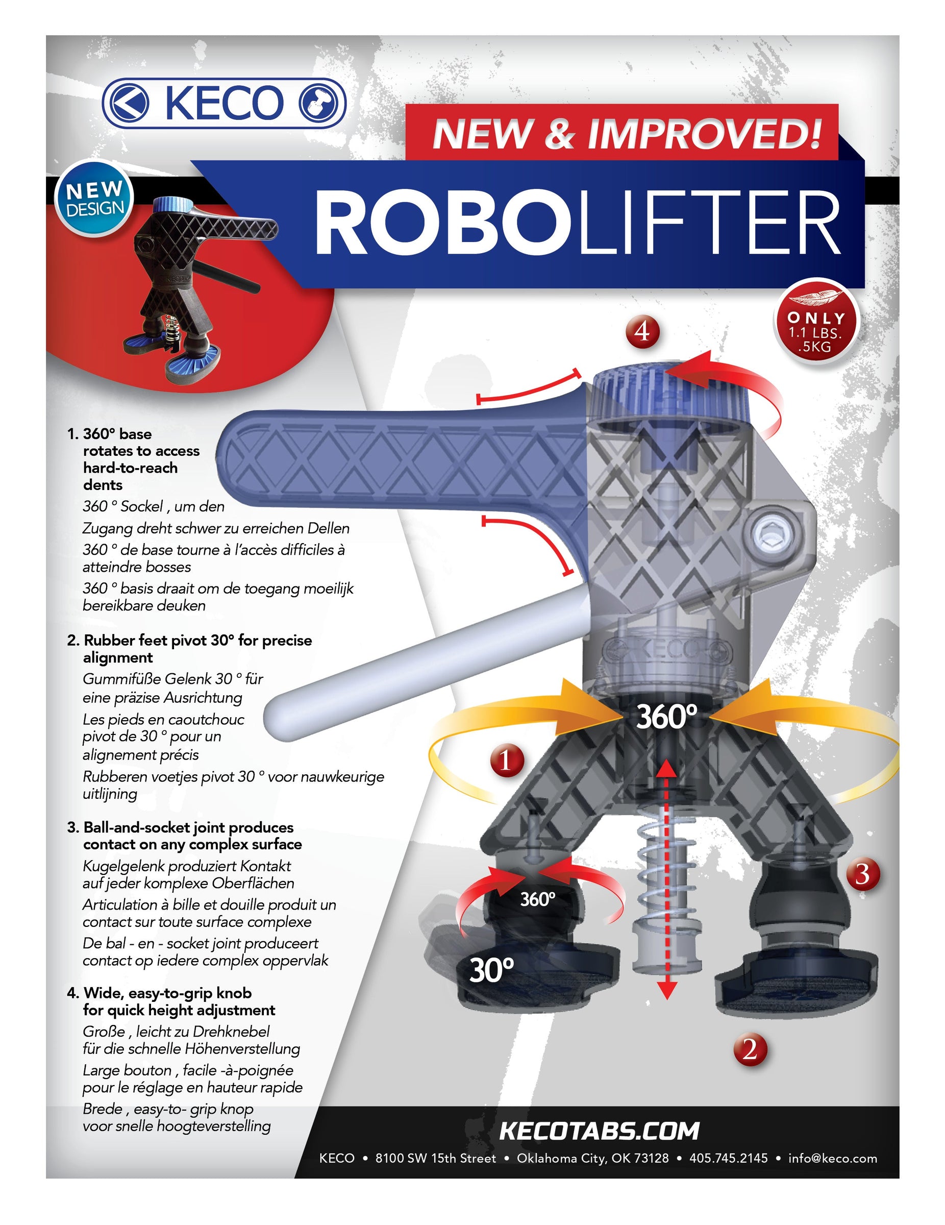 KECO Robo Lifter – 360° Mini Glue Tab Puller | 410-8330 — Titanium ...