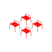 Red Wheel Stands, Set of 4