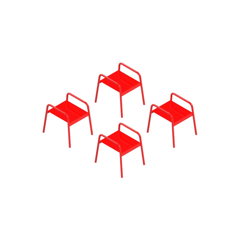 Red Wheel Stands, Set of 4