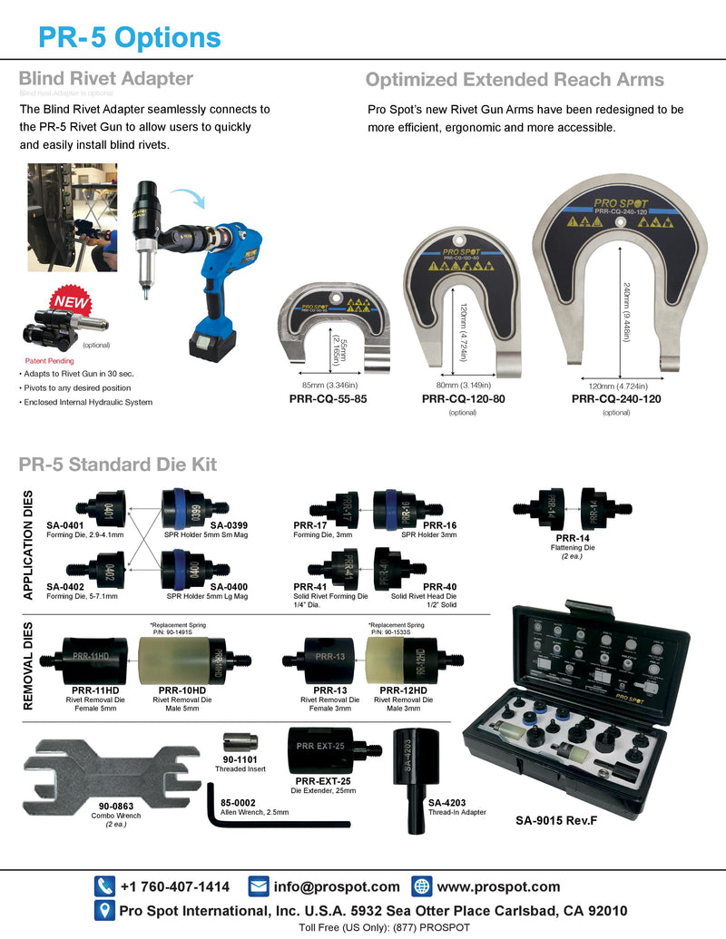 PR-5 | Riveter | Pro Spot Rivet Gun Blind Rivet Adapter