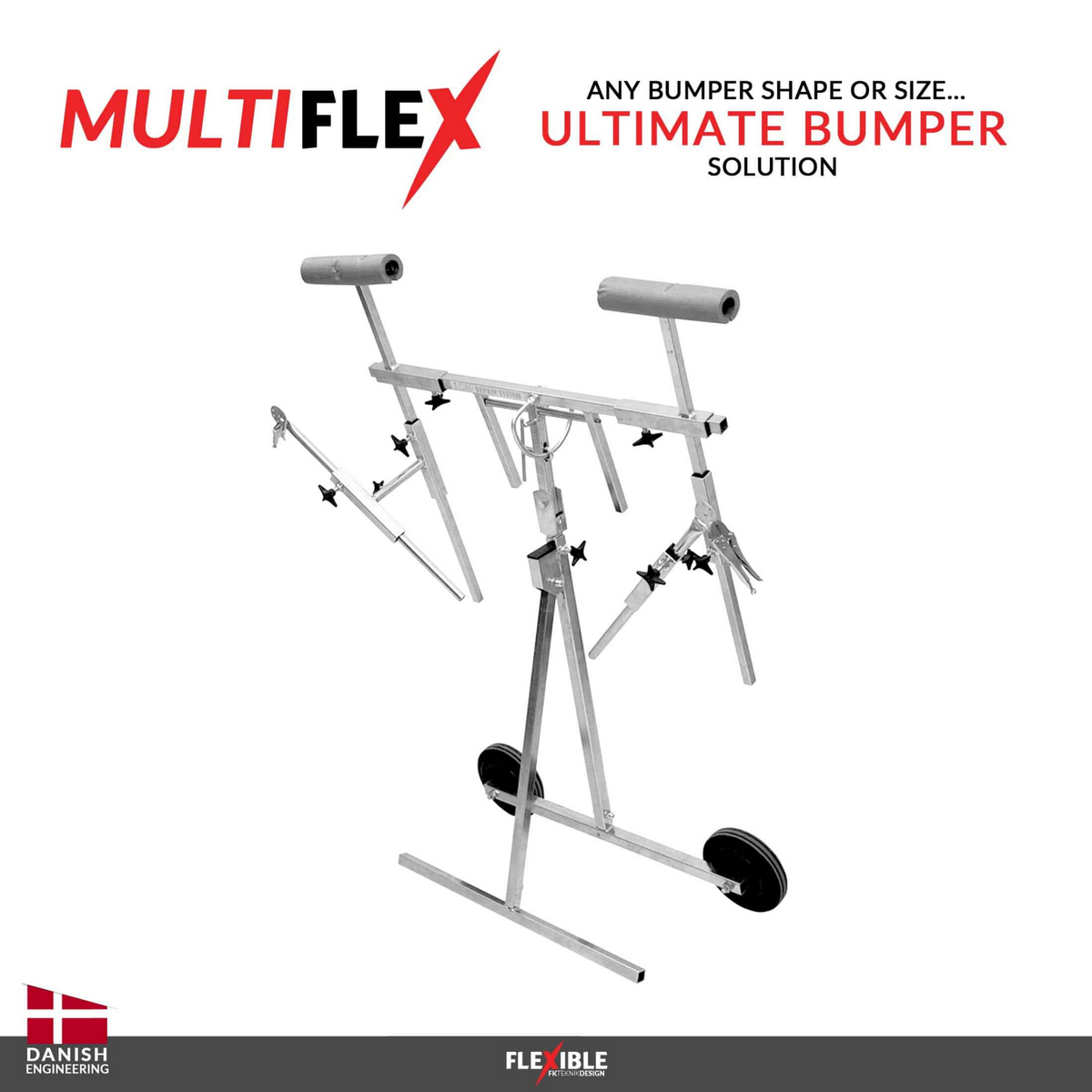 MultiFlex Deluxe Bumper Stand on Easy Trolley | Paint Stand — Titanium ...
