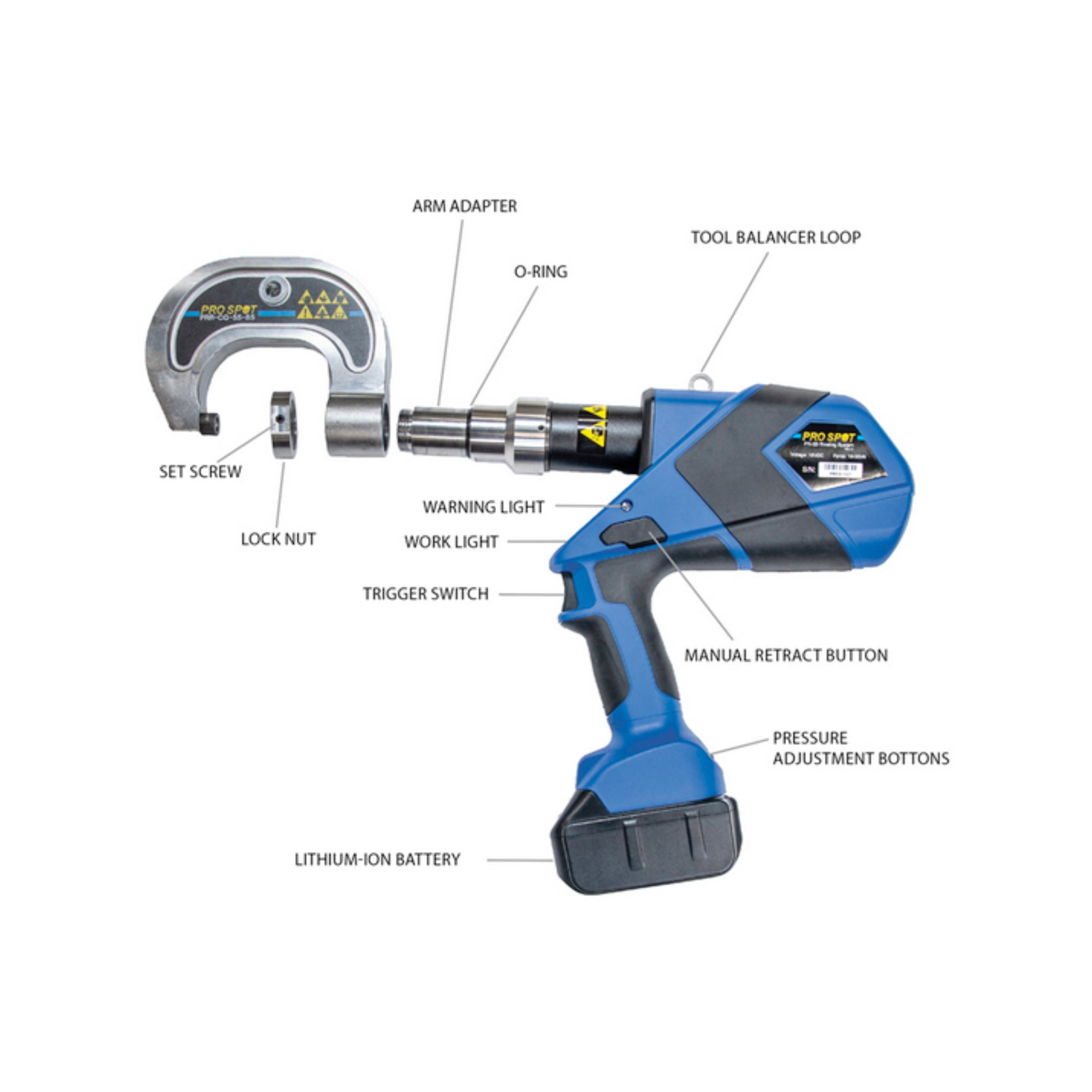 PR-5D | Riveter | Pro Spot Digital Riveting System — Titanium Tools ...