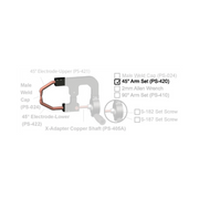 Pro Spot 45º electrode set for the X-Adapter