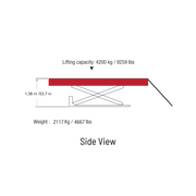 Celette Rhone L 4.2T Car Bench with Lift and 4 Mobile “C” Stands