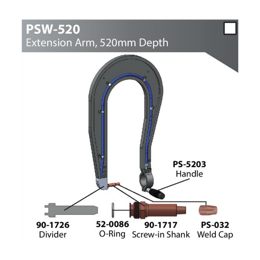 Pro Spot Extension Arm, 520mm Depth, PSW-520