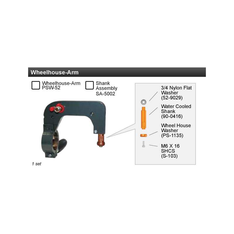 Screw in Shank Replacement for i5 Smart Spot Welder - Wheelhouse Arm Assembly | SA-5002