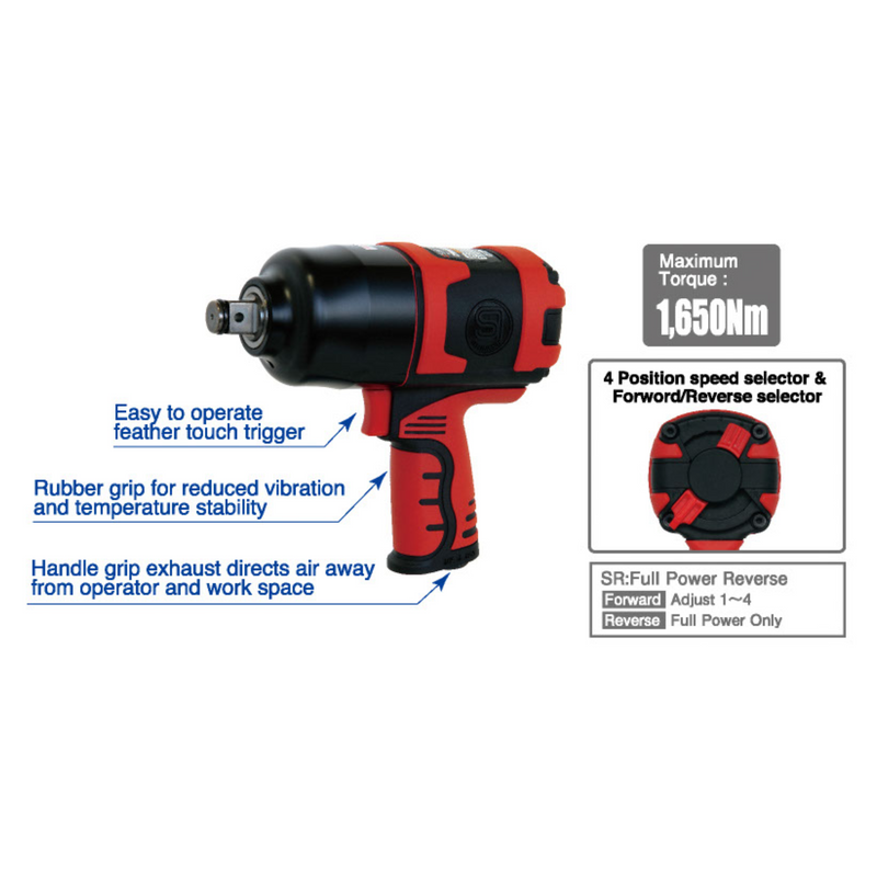 3/4" Sq. Drv. Impact Wrench | SI-1550SR | Air Tools