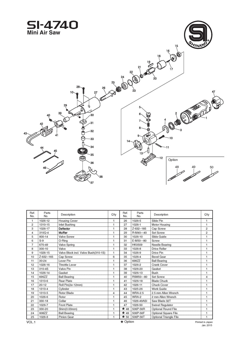 Mini scie à air | SI-4740 