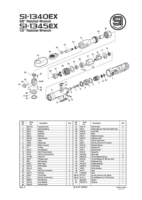 1/2" Sq. Drv. Ratchet Wrench | SI-1345EX