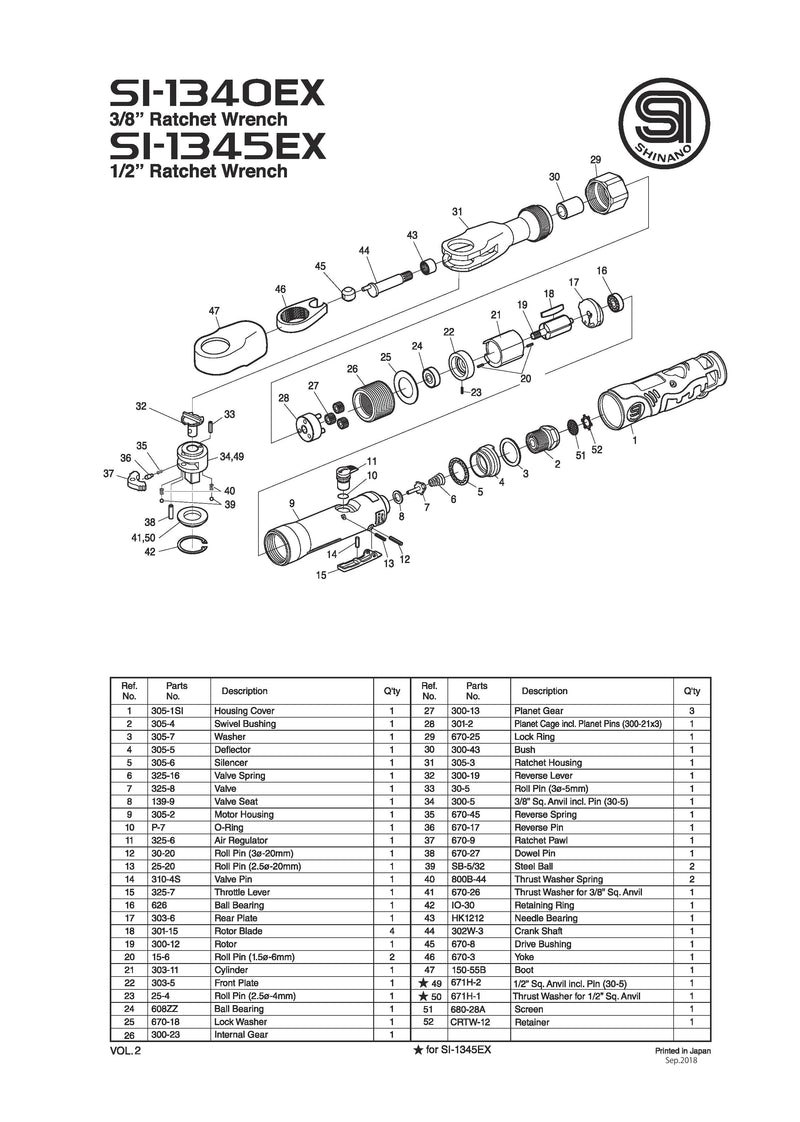 3/8" Sq. Drv. Ratchet Wrench | SI-1340EX