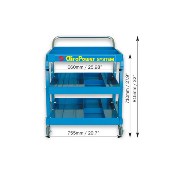 Airopower Cart with Dimensions