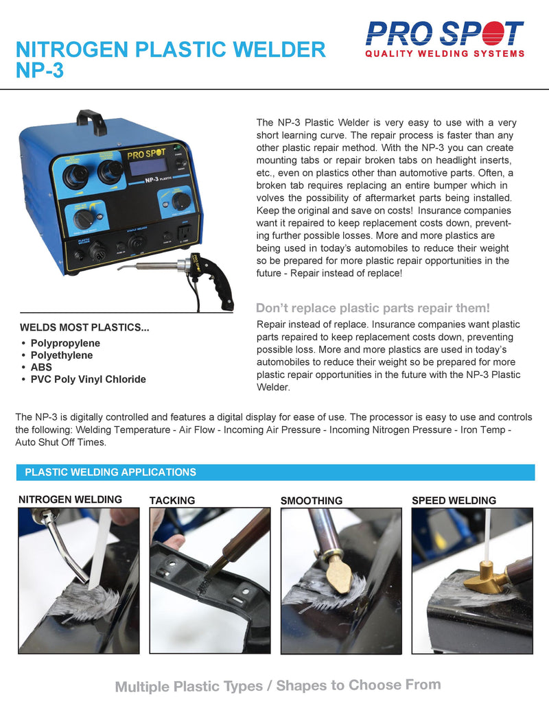 NP-3-110-C | Nitrogen Plastic Welder Brochure